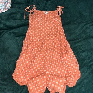Billabong Orange Floral Patterned Garment